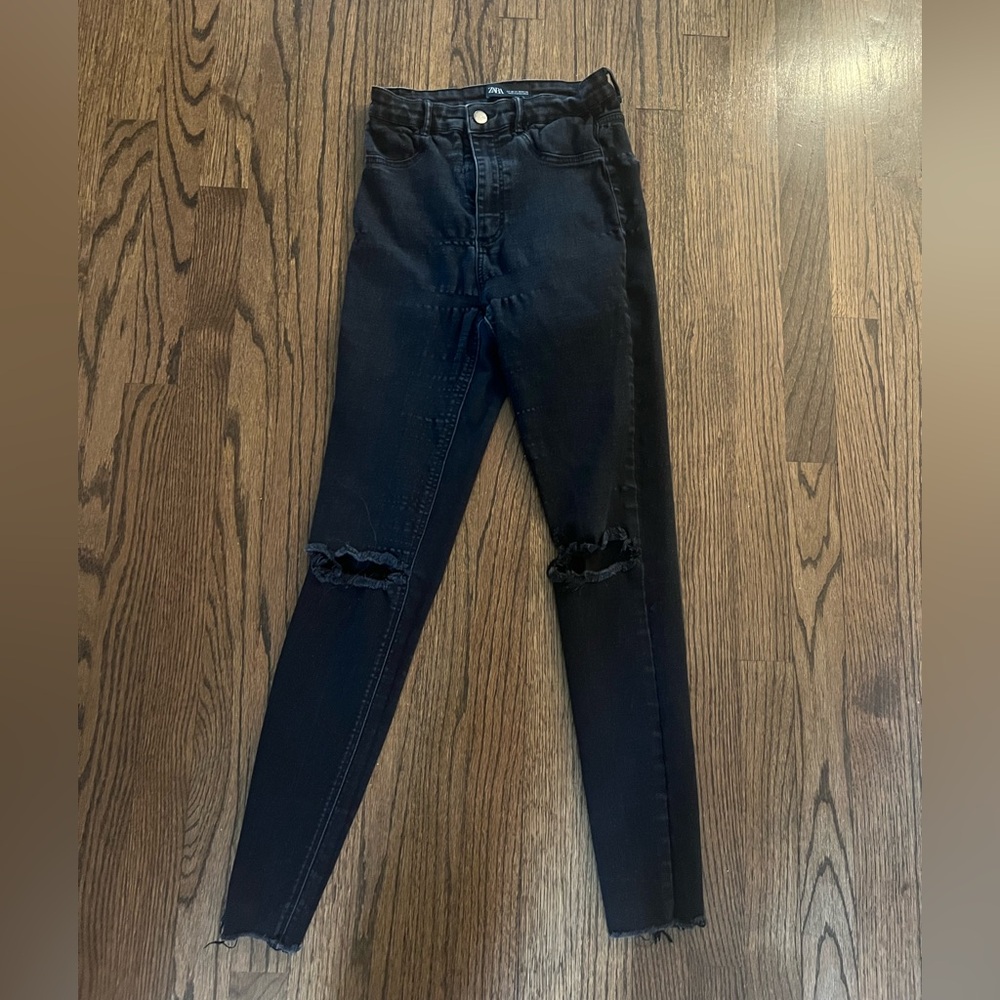 Zara Charcoal/Black Denim Jeans